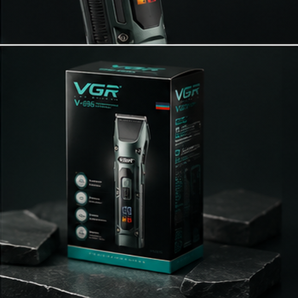 Профессиональная машинка для стрижки VGR V-696 аккумуляторная, 4 насадки VGR-V696 фото